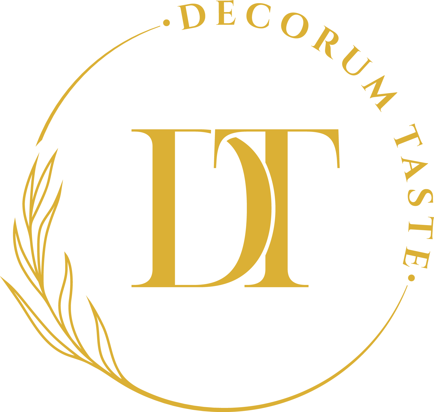 Decorum Taste luxury customisable cakes logo in gold.