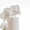 Top tier of luxury customisable wedding cake, Chic Flowers, by Decorum Taste with hand-crafted sugar flowers.